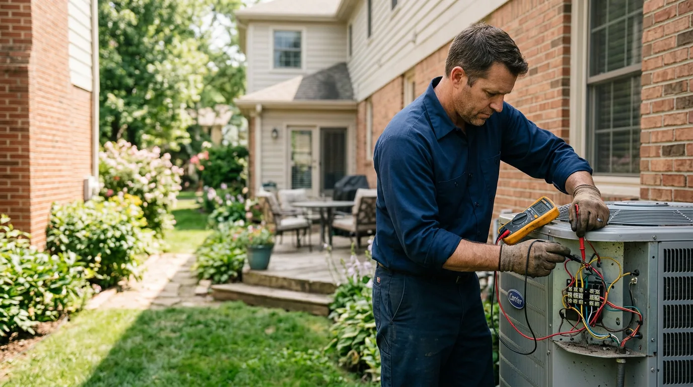 HVAC technician working near North Reading, MA